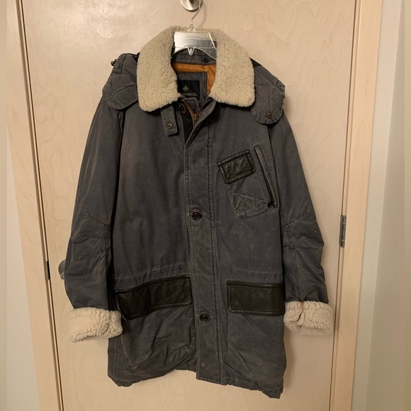 Rainforest ThermoLuxe Real Shearling Trim Daviston Coat Jacket - Black - Size XL - Picture 3 of 10